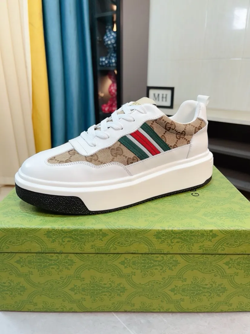Men's shoes 💰458🌹🌹[GUCCI] Gucci's new lace-up casual men's shoes are on the market first, and the materials and workmanship are superior to all versions on the market. The highest quality shipped first-layer cowhide with imported original perforated materials➕Genuine leather lining, privately molded soft outsole, high foot comfort, imported special materials highlight the brand's unique charm, high-end customization 38-44